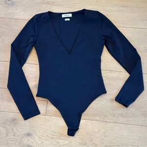 Aritzia Babaton Black Long Sleeve One Piece